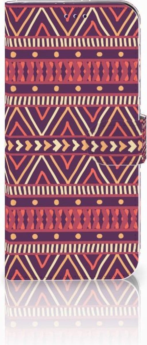 Samsung Galaxy A50 Telefoon Hoesje Aztec Paars