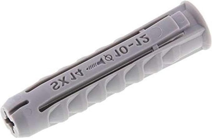Universele pluggen - Muurpluggen set - Stevig bevestigen - Met rand - 20 stuks - Grijs