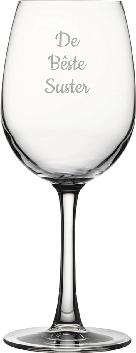 Gegraveerde witte wijnglas 36cl De Bêste Suster