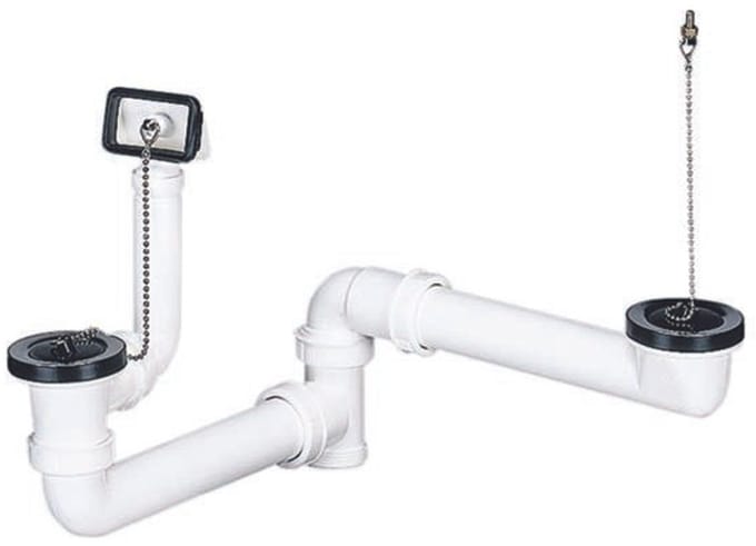 DALLMER Af- en overloop-set 023 U, 2 kettingen, 1 1/2", 110312