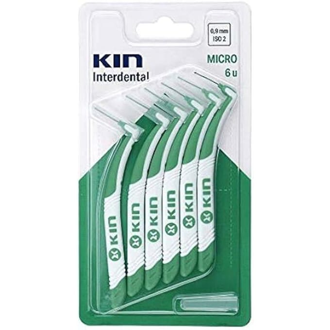 Kin interdentale tandenborstel 0,9 mm (6 stuks) - KIN - Hoeveelheid: 6 - Gewicht: 16,35 g