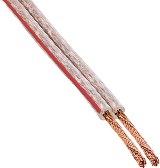 Luidspreker kabel (CCA) - 2x 0,75mm² / transparant - 50 meter