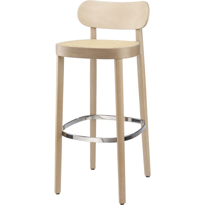 Thonet 118 H / HT Barkruk - Beuken licht gebeitst - H 94 cm