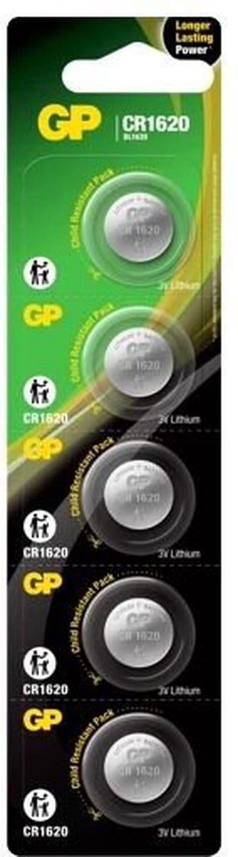 GP Batteries Lithium CR1620 5-pack