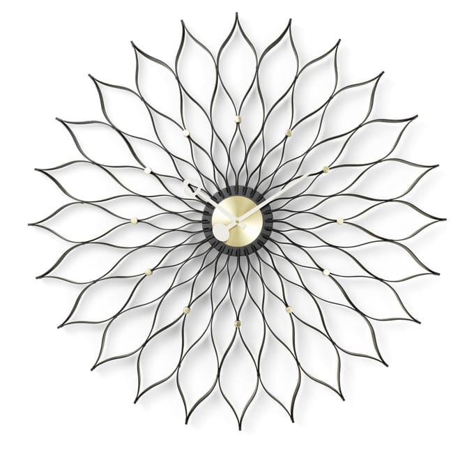 Vitra - Sunflower Clock - zwart essenhout