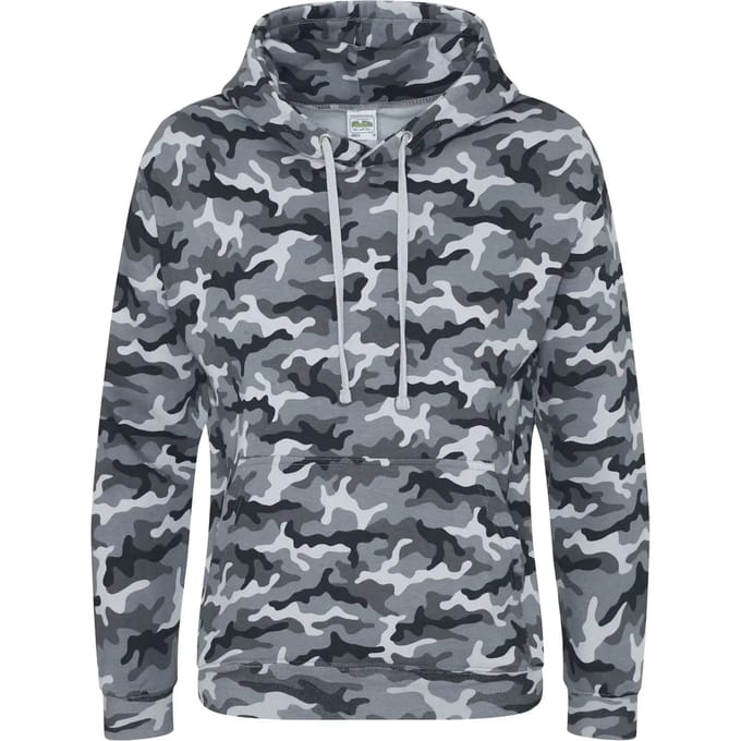 Just Hoods Camo Hoodie JH014 - Grey Camo - M