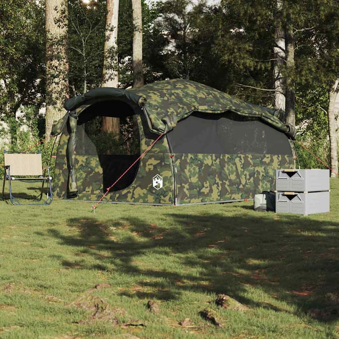 vidaXL - Tunneltent - 6-persoons - waterbestendig - camouflage