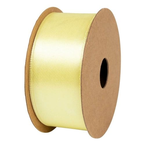 Stewo satijnen cadeaulint, formaat 25 mm. x 4 m., kleur geel