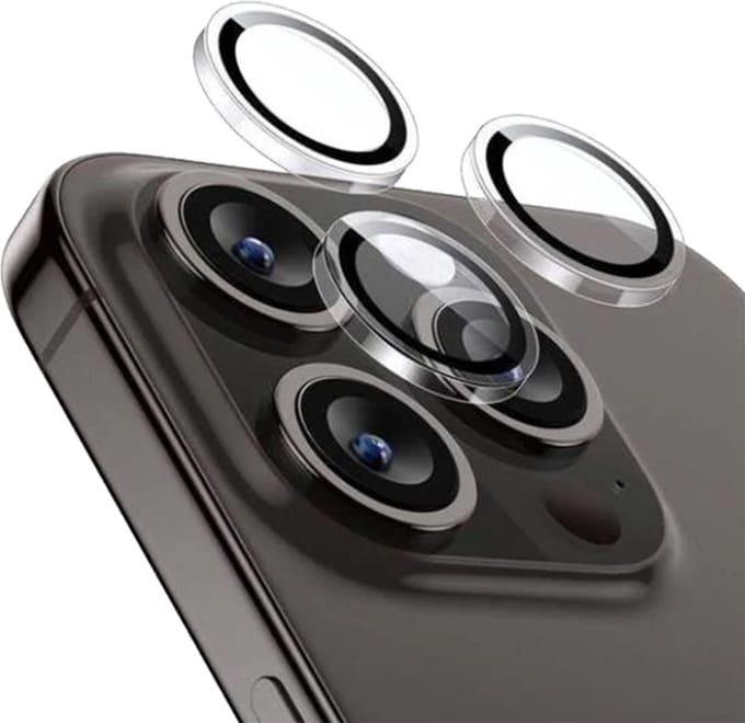 Force Case, Lens Protector geschikt voor iPhone 16 Pro / 16 Pro Max - [3 Stuks] Tempered Glass, Transparant