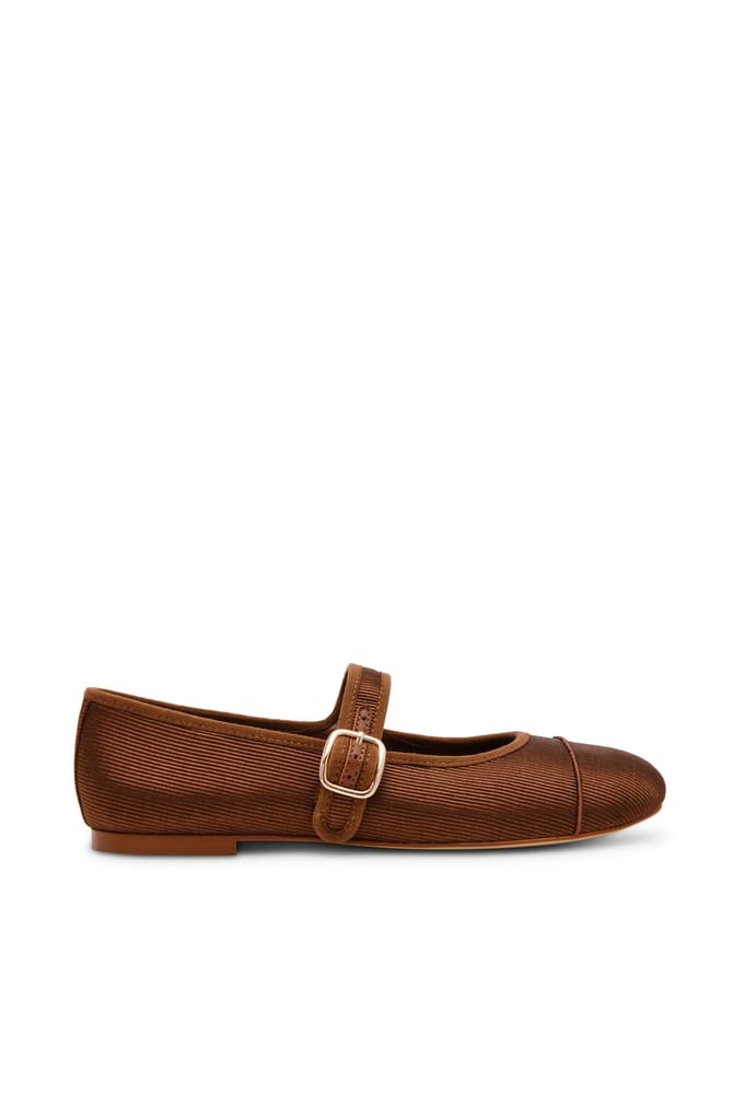 Steve Madden Dory Flat Shoes Brown Satin Taglia: 38 | Ballerine Outlet | Donna | Marrone