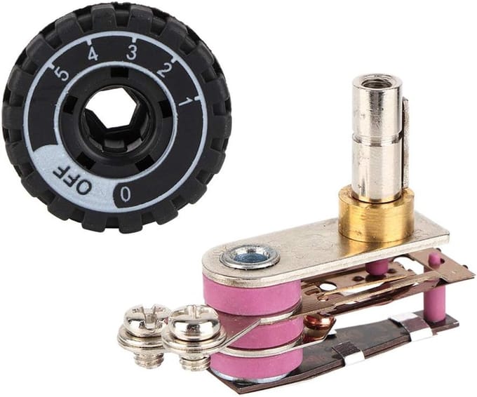 Thermostaat Strijkijzer - Knopschakelaar Naaimachine - Temperatuur Regelen - Directe Vervanging - 5 x 4 x 3 cm - Metaal