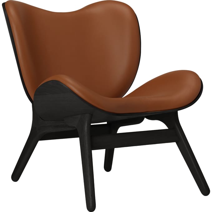 UMAGE A Conversation Piece fauteuil - eiken zwart - Leder Hope cognac