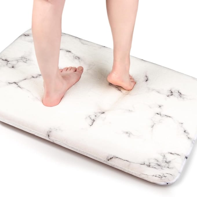 Zachte Pluche Badmat met Antislip en Sneldrogend, 96 x 61 cm