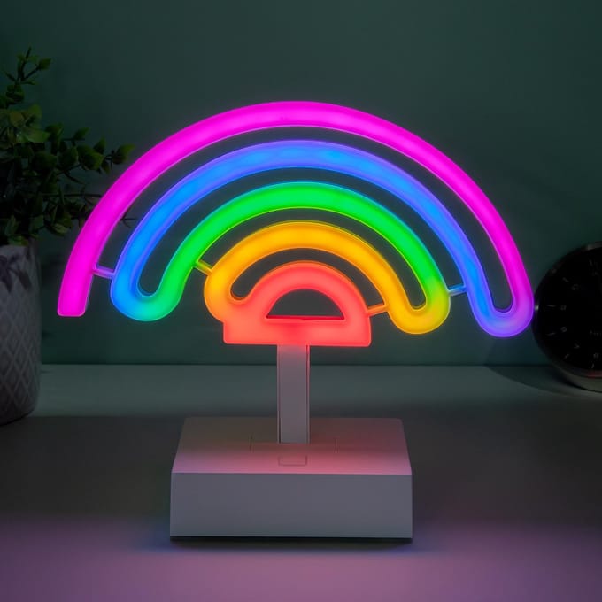 Neon Regenbooglamp van Paladone