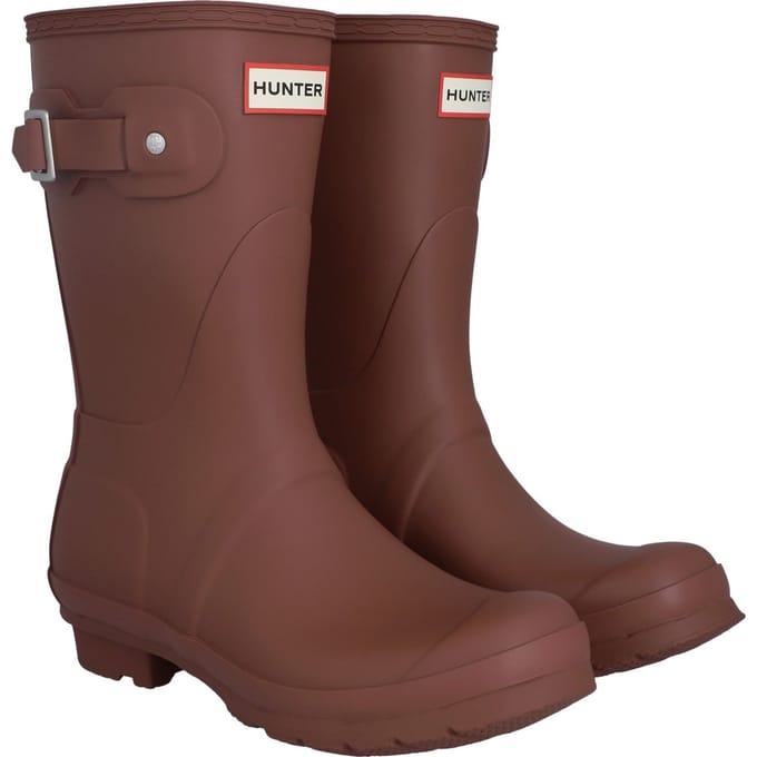 Hunter Original Korte Rubberlaarzen Dames Merlot Wellington Boots
