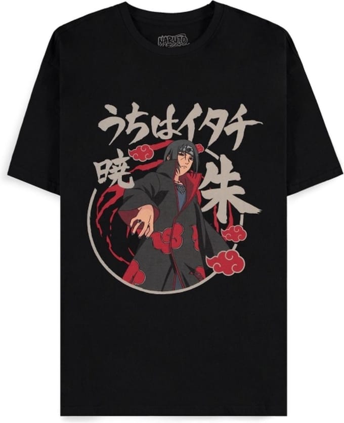 Naruto - Naruto Shippuden - Akatsuki Itachi Heren T-shirt - S - Zwart