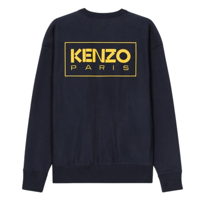 Kenzo Paris omlijnd logo middernachtblauw sweatshirt