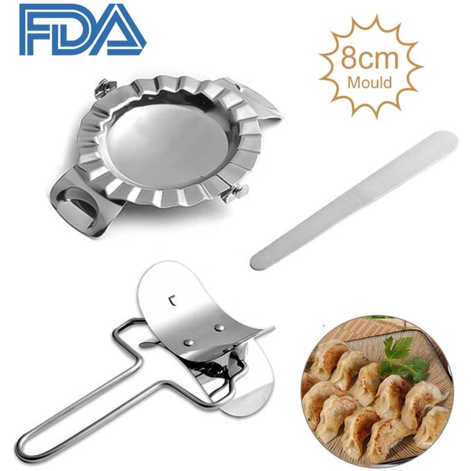 Dumpling Maker Dumpling Mold Deegpers roestvrij staal voor Pie Dumpling Ravioli Pot Sticker S Dumpling Maker Set beige