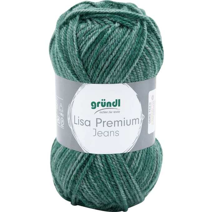 Gründl Wol "Lisa Premium Jeans" - Fles groen-gepottled