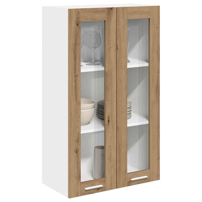 vidaXL - Hangkast - Artisan - Eiken - 60 - x - 31 - x - 100 - cm - Bewerkt - hout