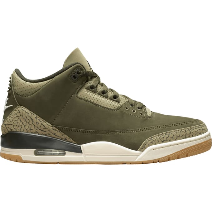 Jordan AJ3 Sneakers Heren - Olijf - Maat 44 - Leer