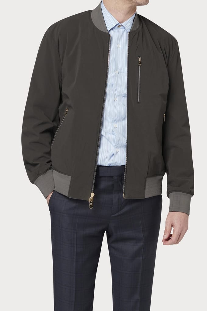 Paul Smith Reversible Jacket Grey Melange Taglia: S | Bomber Outlet | Uomo | Grigio