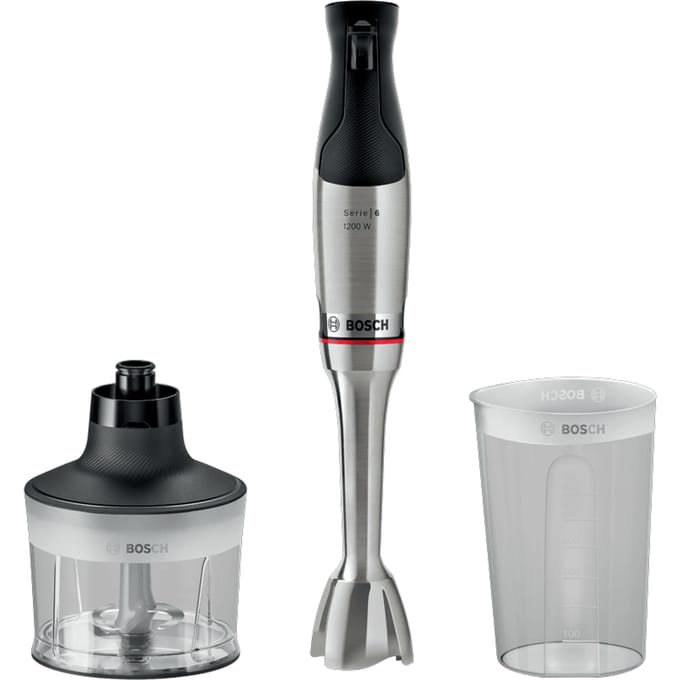 Bosch Serie 6 MSM6M830 - ErgoMaster Staafmixer set - 1200 W - RVS - Inclusief maatbeker en hakmolen