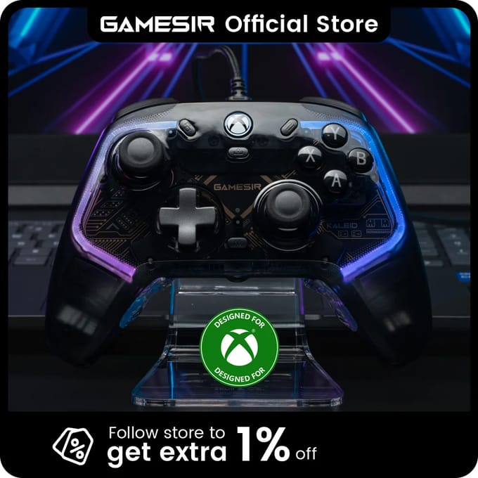GameSir Kaleid Xbox Gaming Controller Bedrade Gamepad voor Xbox Series X, Xbox Series S, Xbox One, met Hall Effect Joystick
