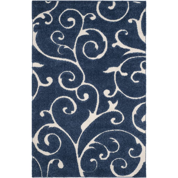 Vloerkleed Hafsa donkerblauw | Safavieh