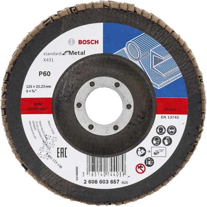 Bosch Flap Disc Standaard for Metaal X431 125 mm P60