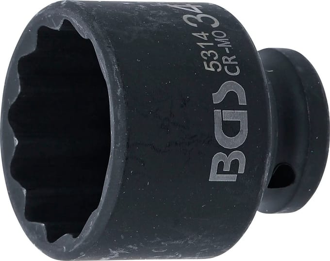BGS Kracht Dopsleuteldop twaalfkant - 1/2 - 34 mm