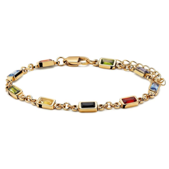 Prism | Spectrum vergulde armband met stenen van kristalglas