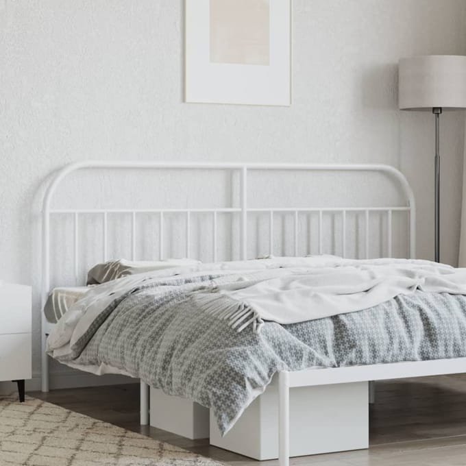 vidaXL - Vervangend - hoofdbord - metaal - wit - 200 - cm