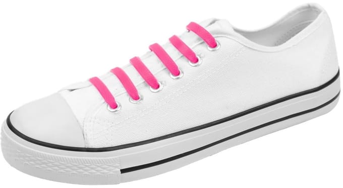 Nooit meer veters strikken met deze elastische schoenveters - elastische sneakerveters - 2x8 stuks - Kleur: Roze