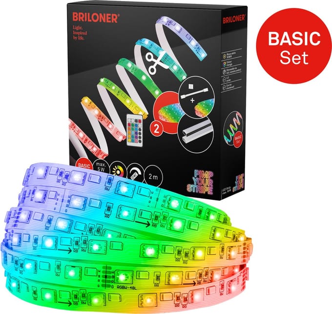 Pimp Your Strip startersset LED Strip 2m, RGB+W, afstandsbediening