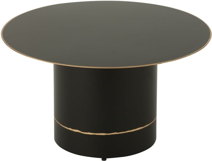 J-Line salontafel Cilinder Rond - ijzer - zwart/goud - small