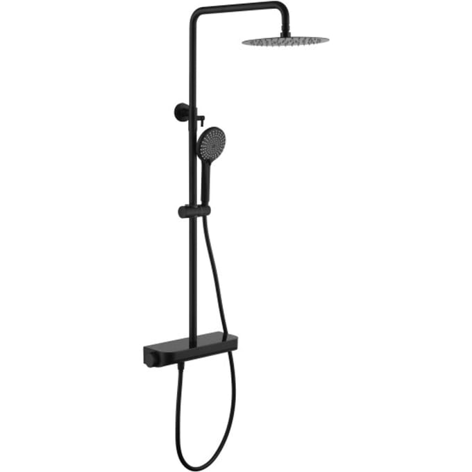 Luzzo® Varese Regendouche Thermostaat met Planchet - Mat Zwart