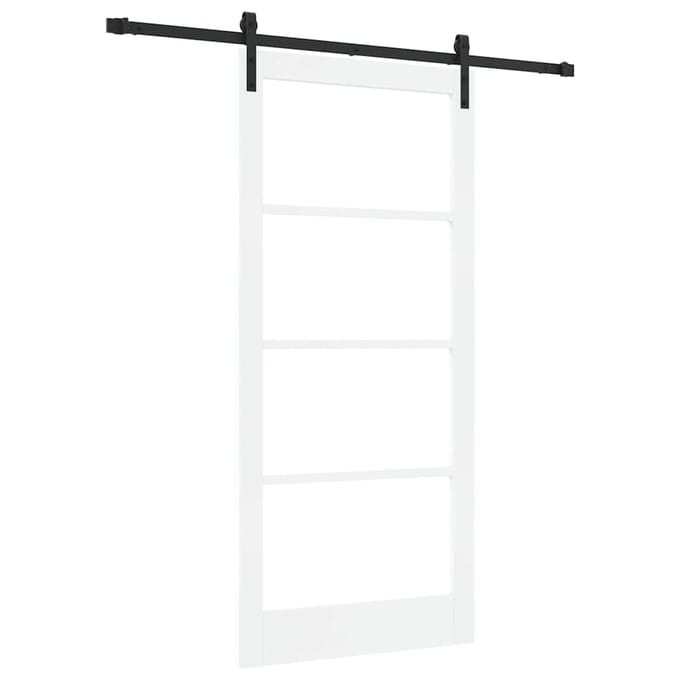 vidaXL - Schuifdeur - ORKDAL - Wit - en - Zwart - 93 - x - 202 - cm
