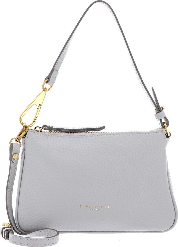 GIANNI CHIARINI Leren Schoudertas Brooke Shoulderbag Silice Lichtgrijs