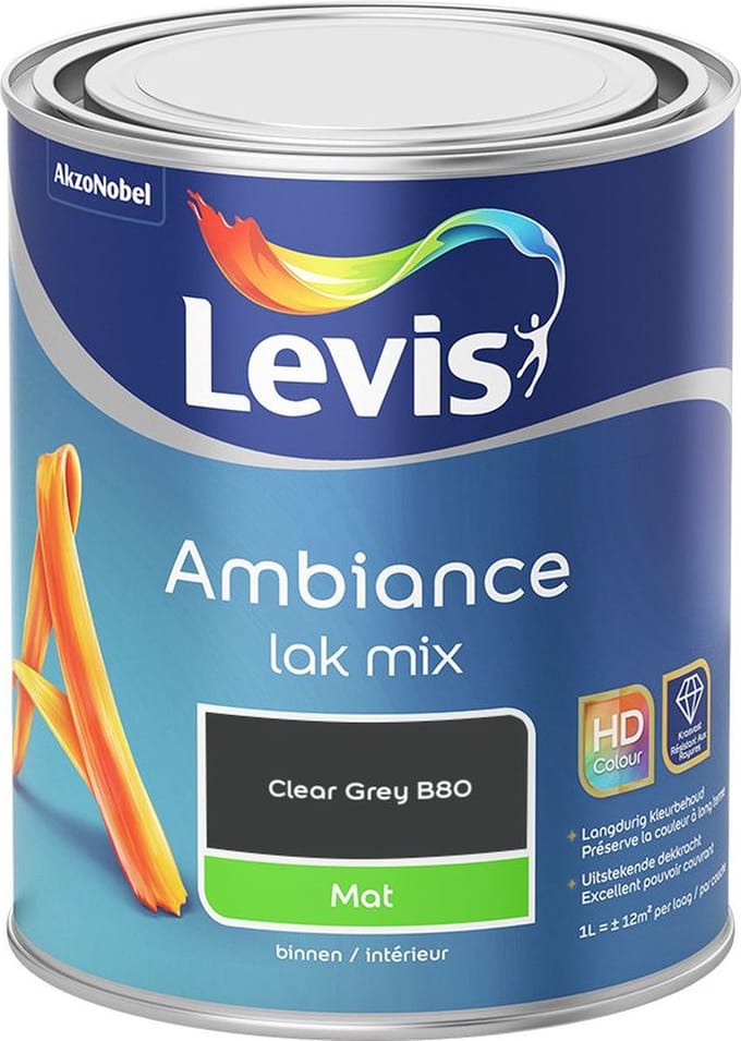 Levis - Ambiance Lak Mat Mix - Clear Grey B80 - Mengverf - 1 L