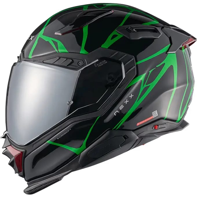 Nexx X.WST 3 B-Side Zwart Groen Integraalhelm - Helm