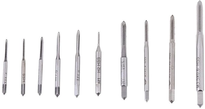 Allecto - Machine Screw Thread Brush - Mini Hand Thread Brush Set - Duurzaam en veelzijdig - Pack van 10 - Geschikt voor diverse draadformaten - Pe..