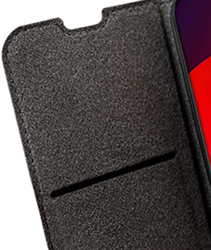 Bigben Connected, Hoesje geschikt voor iPhone 17 Pro - Wallet Case met Videostandaard, Zwart