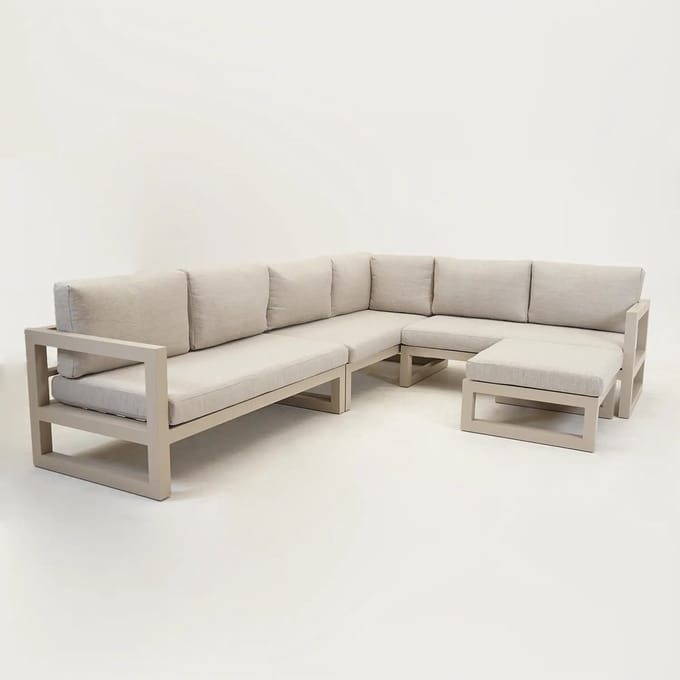 Vita Grosso hoekbank 4 delig groot links beige