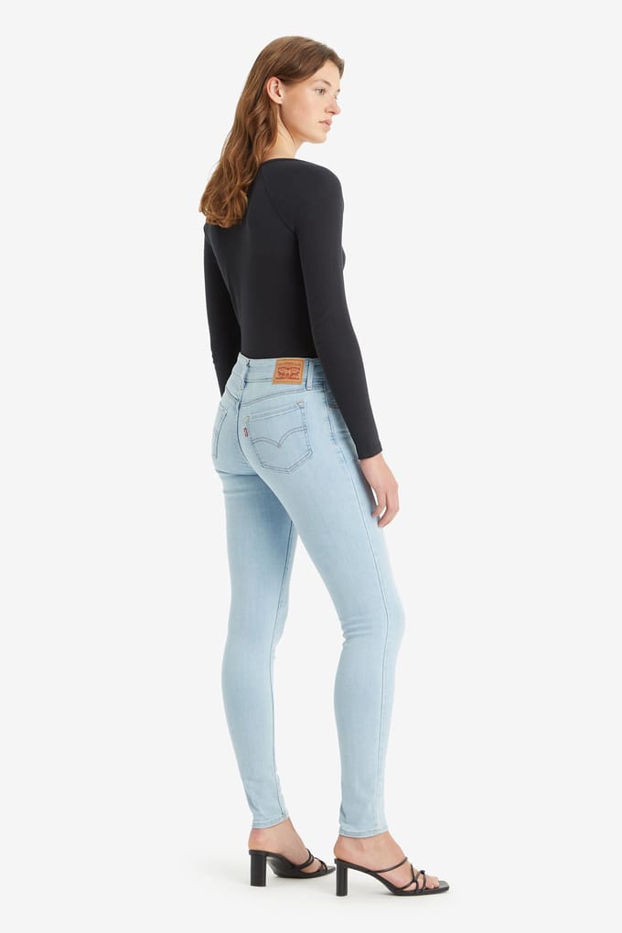 Levi's 711 Double Button Soho Azure Mood Größe: W29L30 | Skinny Pants Outlet | Damen | Blau