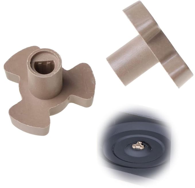 Dailygoody - Magnetron Draaiplaat Koppeling - Reserveonderdelen - Bruin - Draaiplaathouder - Geschikt voor diverse magnetrons - Compact formaat