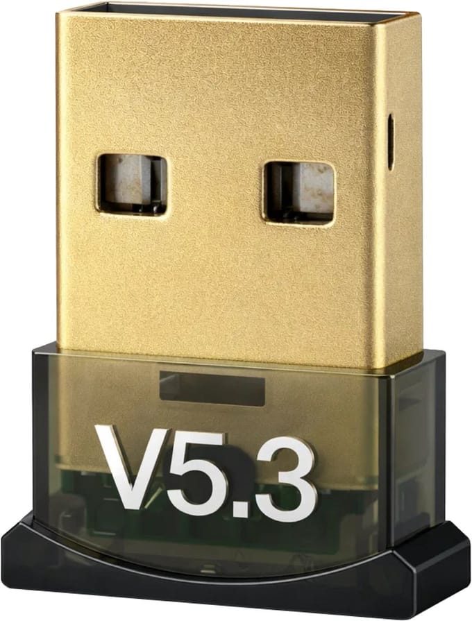 Nuvance Bluetooth-adapter - 5.3 - Bluetooth-ontvanger - USB - Bluetooth-dongle PC - Geschikt voor Windows 11/10/8/7