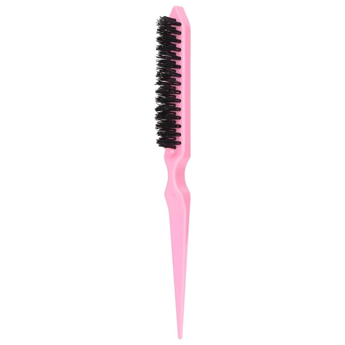 Plastic handvat plaagborstel Reizen Draagbaar Nylon Haar Baardborstel Styling Tool (Roze) pink