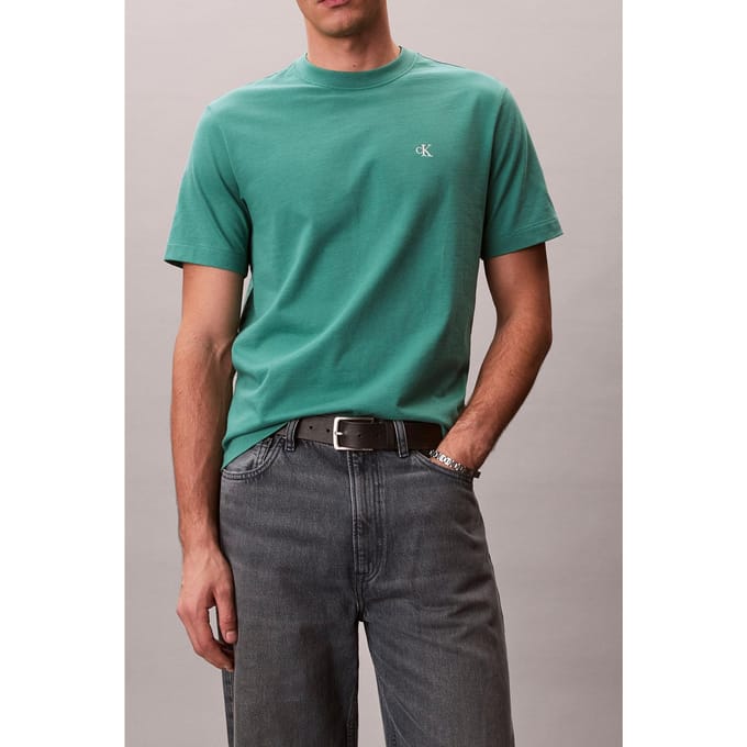 Calvin Klein Ss Easy Monogram Tee Wild Green Taglia: M | Magliette basic Outlet | Uomo | Verde