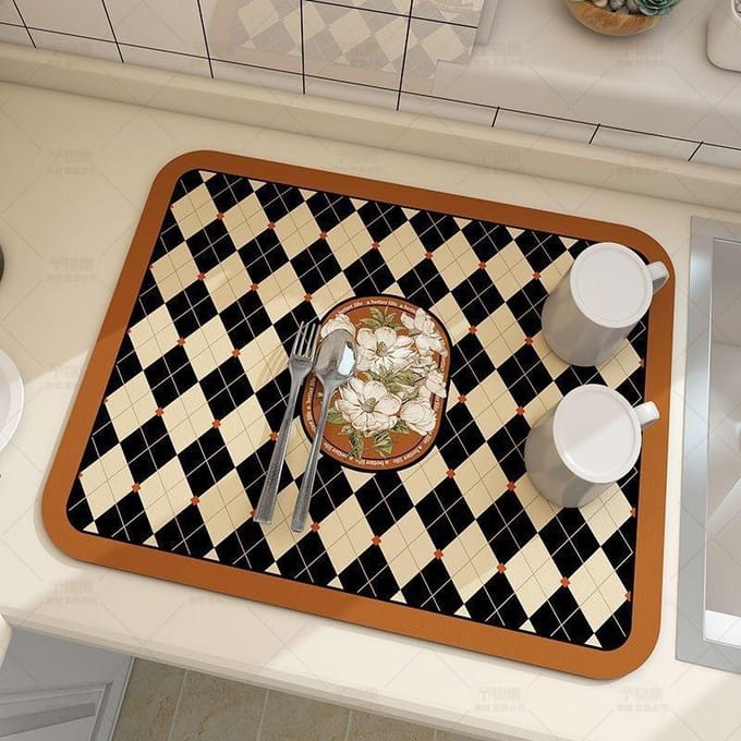 Modderabsorberend sneldrogend Hittebestendig Antislip Servieskussen Schoteldroogmat Placemat Koffiemat